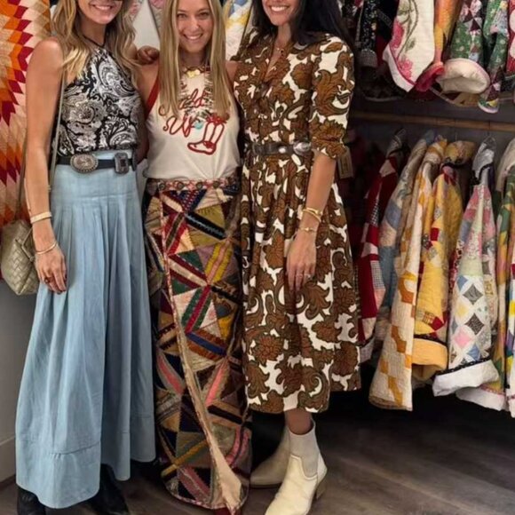 Cara Cara Cameron Midi Dress Small Mystic Flora Olive - Picture 4 of 12